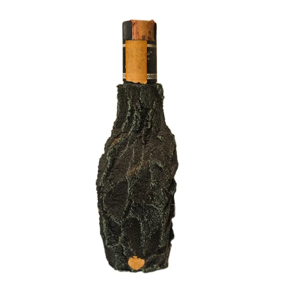 Vintage Giorgio Morgeto Amaro Tutterbe di Calabria Faux Bark Bottle Mid Century